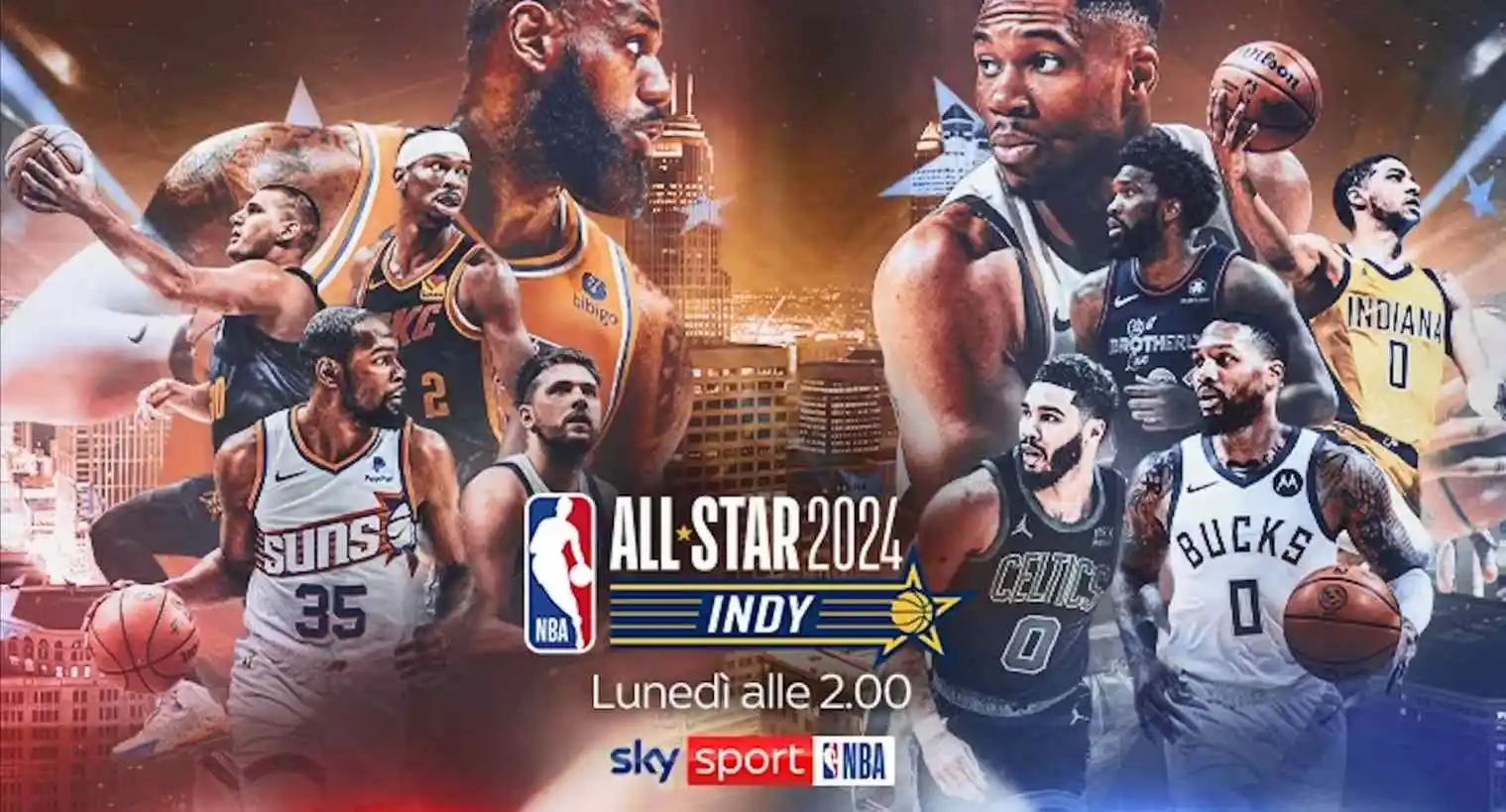 Foto - All Star Game 2024 su Sky e NOW, il Basket NBA porta Indianapolis alle luci della ribalta
