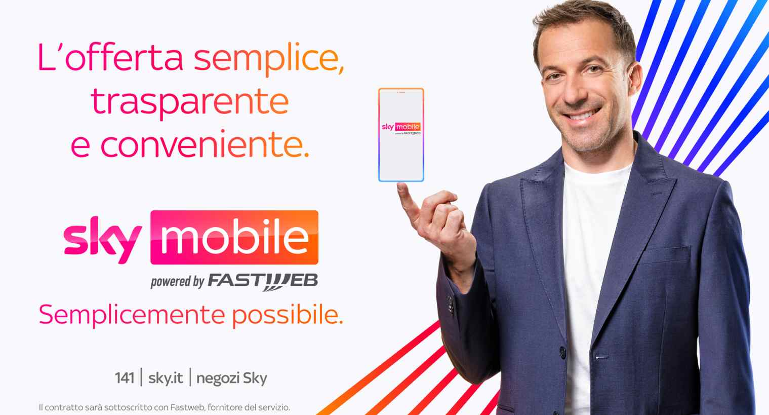 Foto - Al via Sky Mobile powered by Fastweb: un mondo più semplice con Alessandro Del Piero