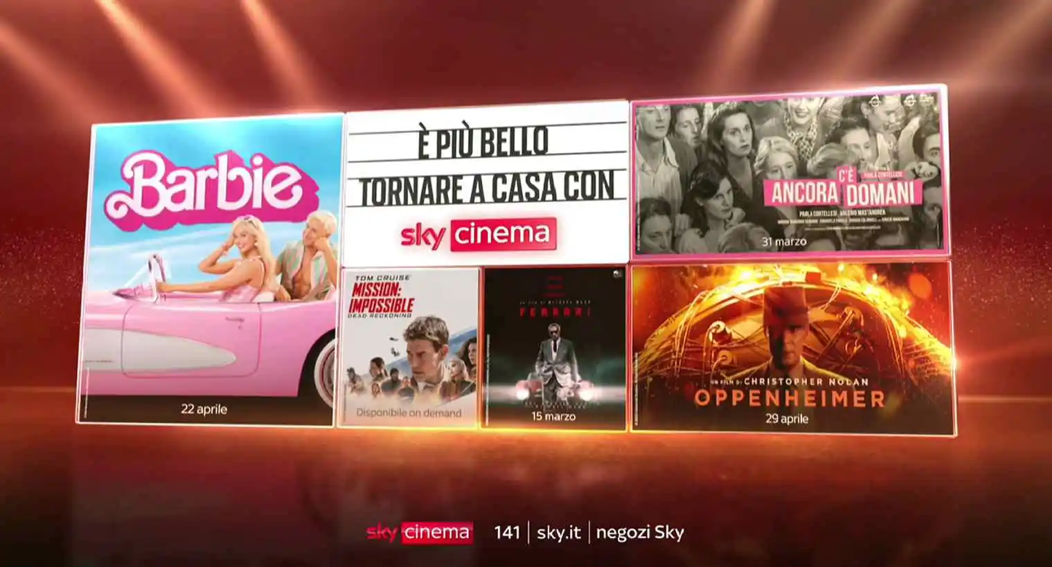 Sky Cinema annuncia i grandi Titoli del 2024: Oppenheimer, Ferrari, Barbie e altri in arrivo!