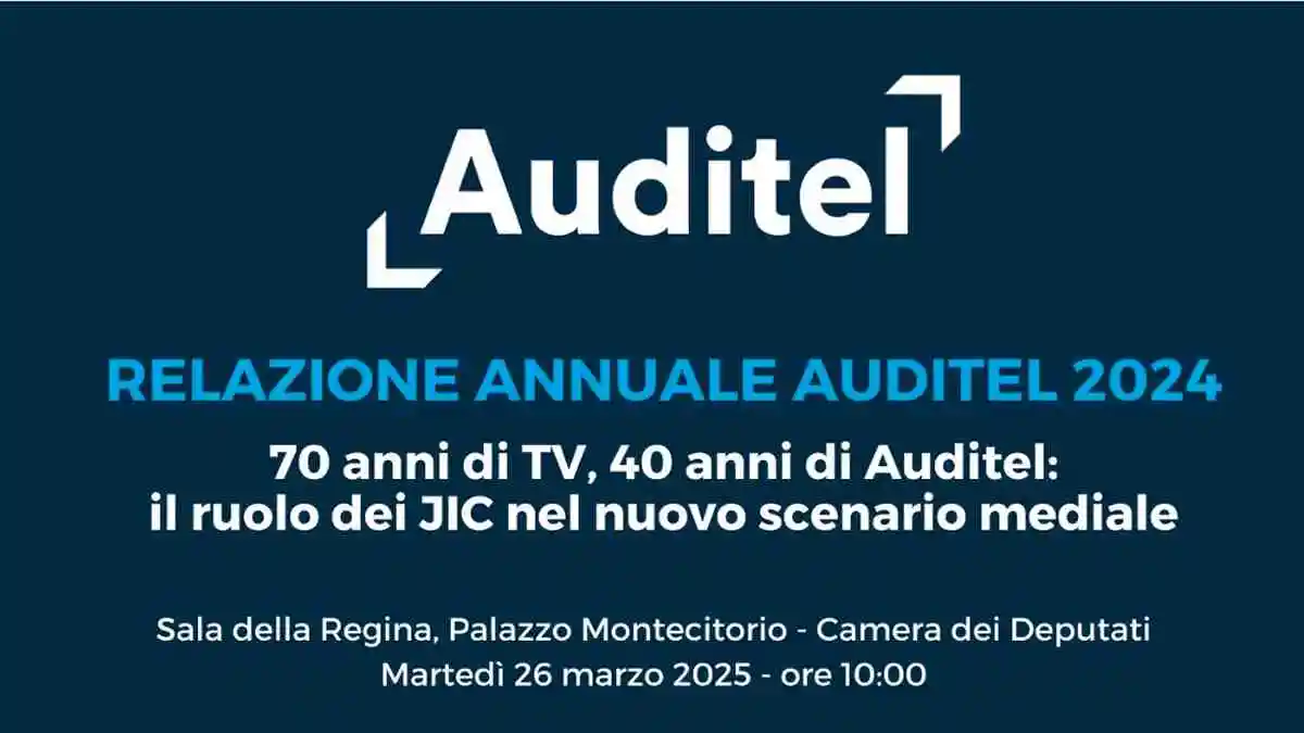 Foto - Relazione Auditel 2024 - Televisione Italiana, evoluzione del Mercato in 70 anni