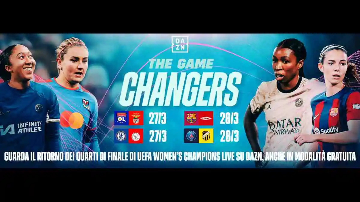 UEFA Women's Champions League, su DAZN commento in italiano e Fan Zone