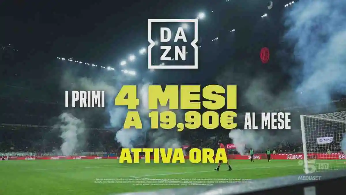 Foto - Offerta speciale DAZN Standard a 19,90 € per i primi 4 mesi, attiva entro il 28 aprile