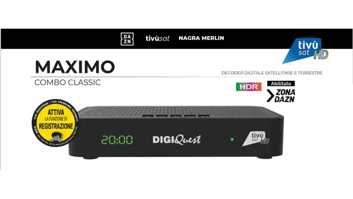 Decoder Digiquest Combo HD Maximo (DTT - Tivusat)