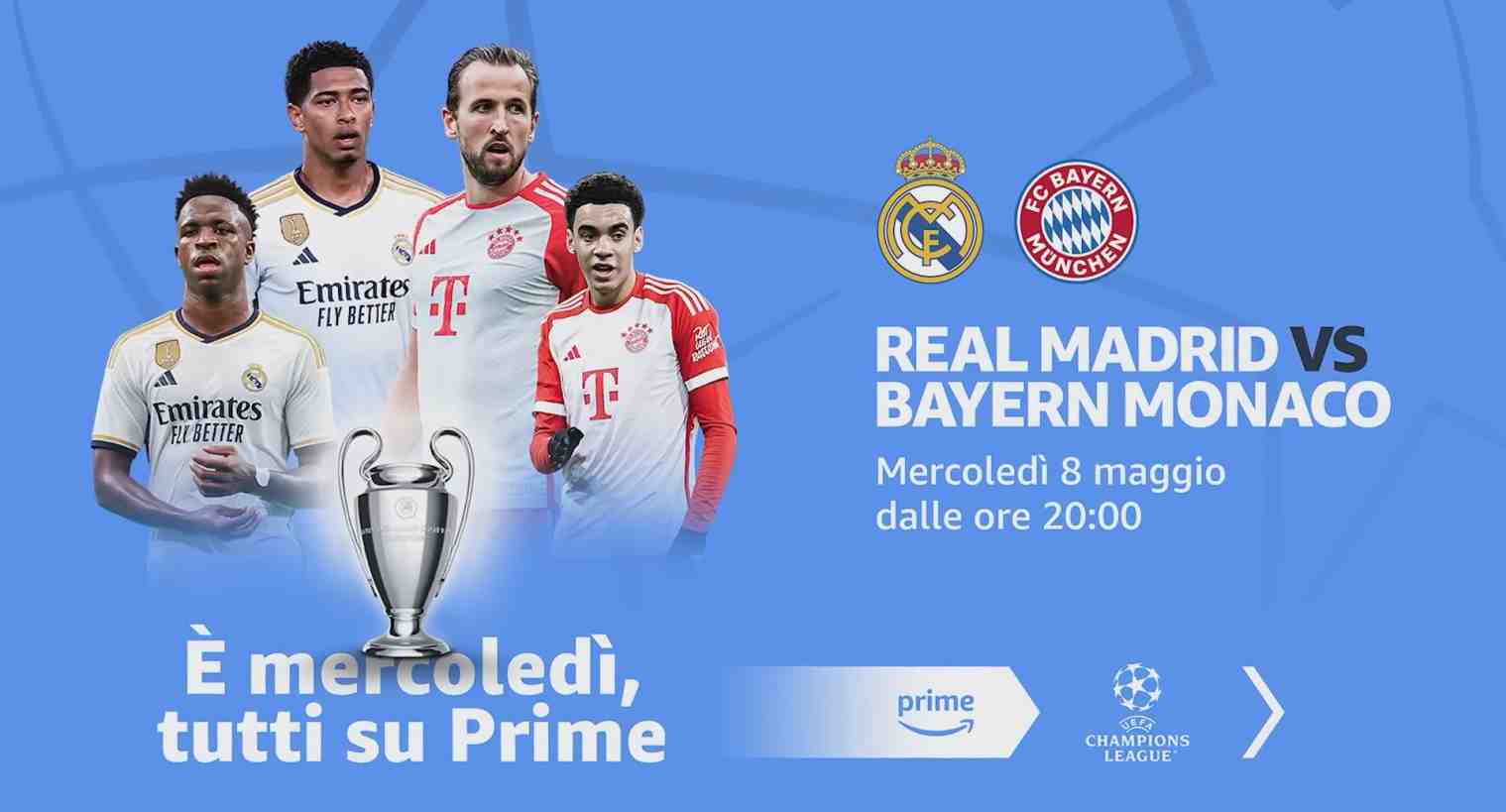 Champions League 🏆 Real Madrid Bayern Monaco Diretta Streaming Prime Video