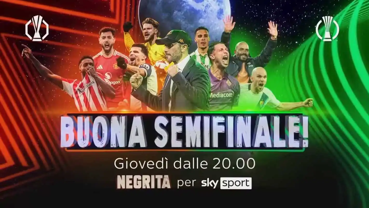 Europa League Conference 24/25, Diretta Esclusiva Sky NOW Semifinale Andata Palinsesto Telecronisti Europa League Conference 24/25, Diretta Esclusiva Sky NOW Semifinale Andata Palinsesto Telecronisti