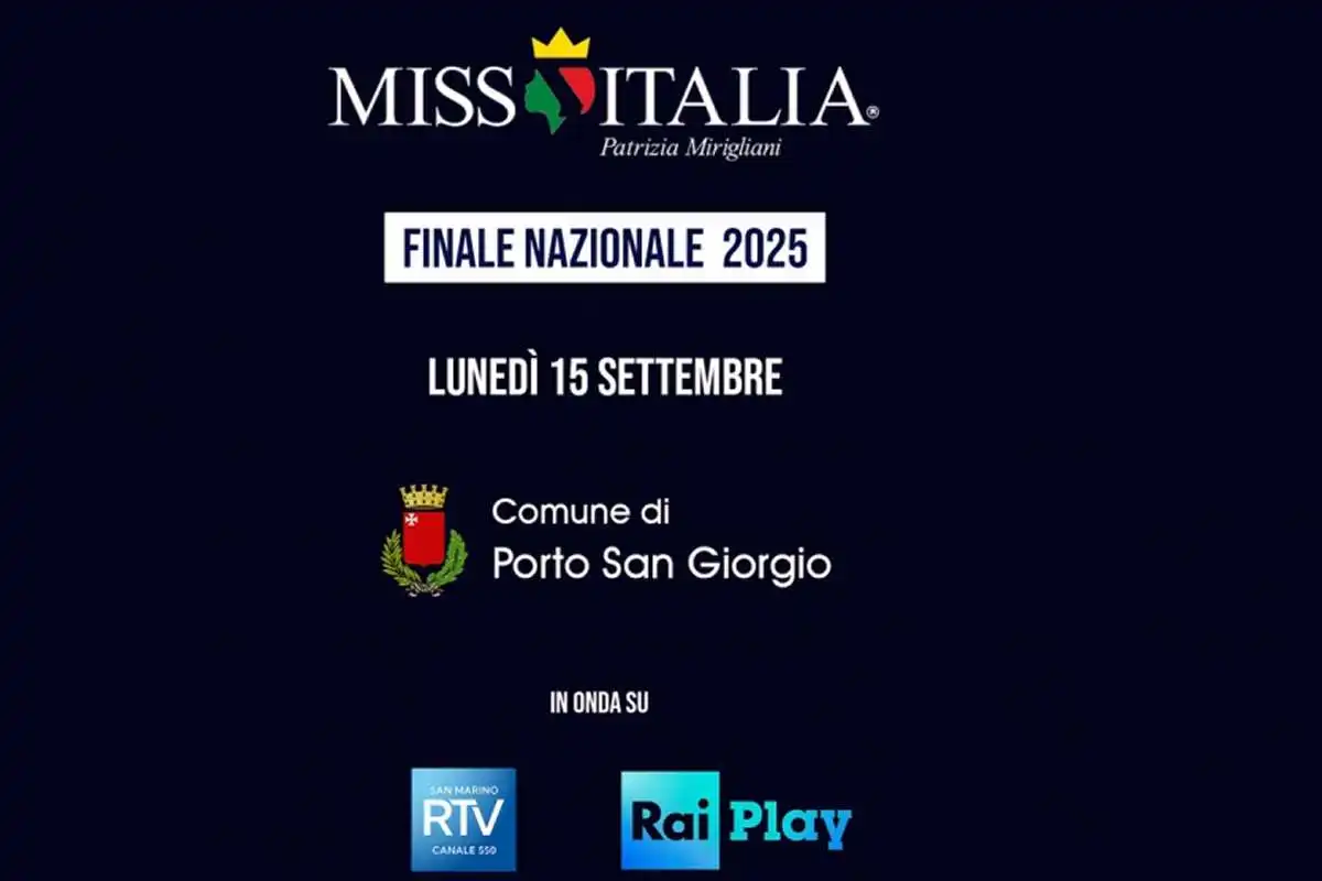 Miss Italia ritorna in tv, la finale 2025 il 15 Settembre su RTV San Marino e Rai Play Miss Italia ritorna in tv, la finale 2025 il 15 Settembre su RTV San Marino e Rai Play
