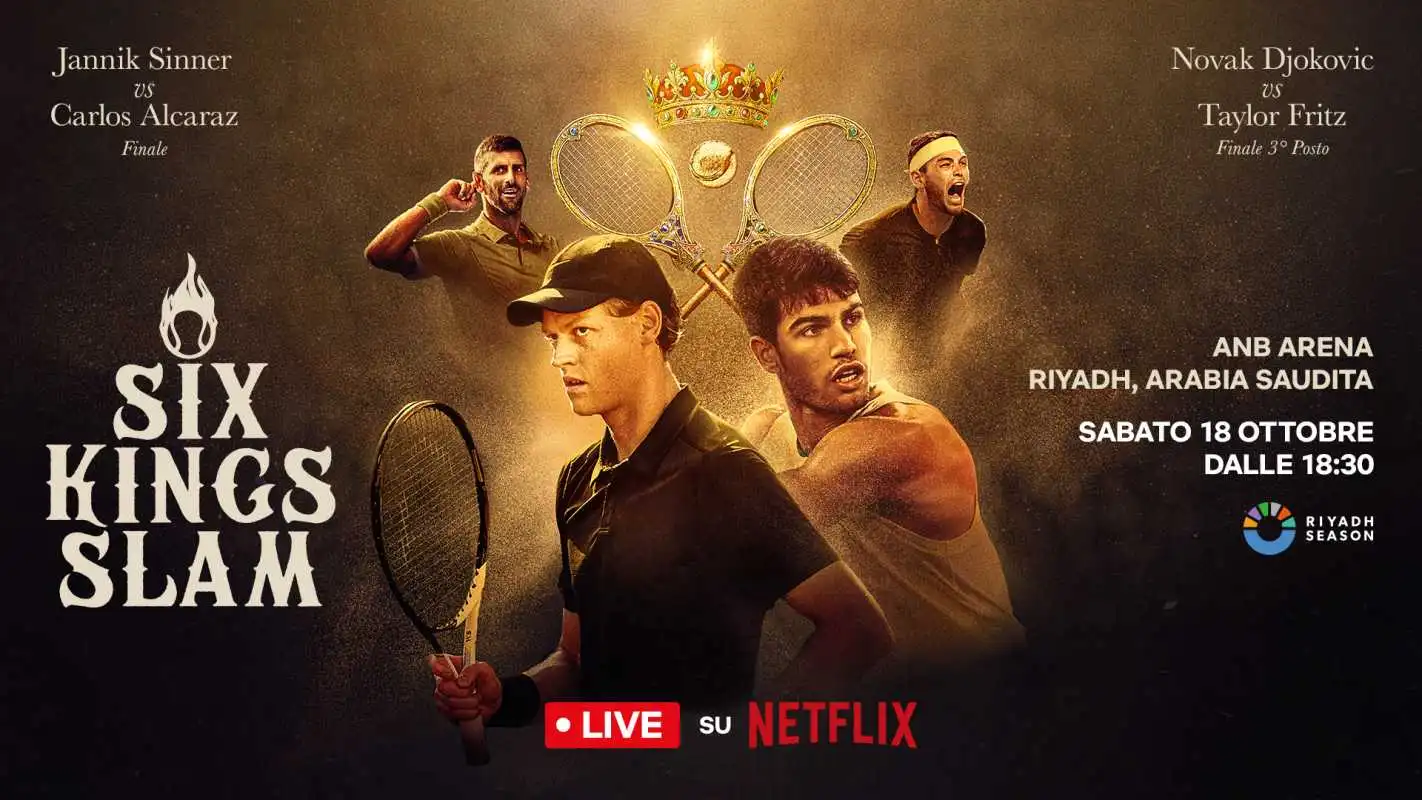 Tennis Sinner Alcaraz, la finalissima del Six Kings Slam 2025 in diretta OGGI su Netflix Tennis Sinner Alcaraz, la finalissima del Six Kings Slam 2025 in diretta OGGI su Netflix