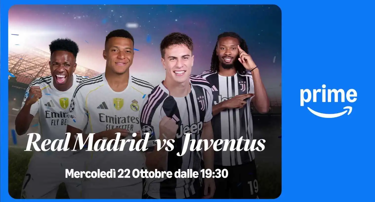 Visualizza: Real Madrid-Juventus diretta streaming Prime Video 🏆 Scopri Prime Vision, innovazione AI Amazon! su Digital-News.it Immagine di Real Madrid-Juventus diretta streaming Prime Video 🏆 Scopri Prime Vision, innovazione AI Amazon! - Scopri di più su Sport