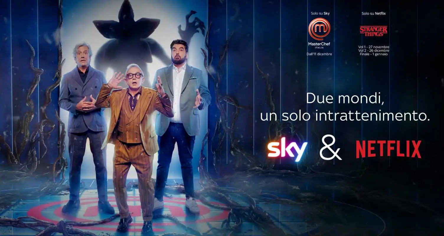 MasterChef Sky & Netflix accende lo scontro con il Demogorgone in una campagna mai vista MasterChef Sky & Netflix accende lo scontro con il Demogorgone in una campagna mai vista