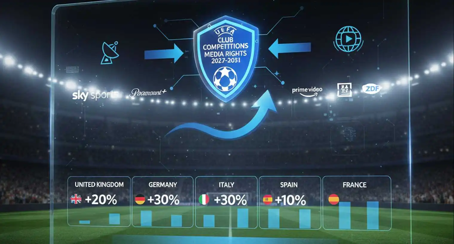 lo scacchiere europeo dei diritti tv champions tra giganti dello streaming e broadcaster storici