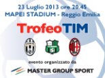 Immagine nel testo correlata a: Calcio, Trofeo TIM 2013 - Juventus v Milan v Sassuolo in diretta su Canale 5